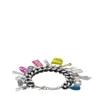 dx1524 jewel Black stainless steel charm chain bracelet dx1524 jewel Black stainless steel charm chain bracelet