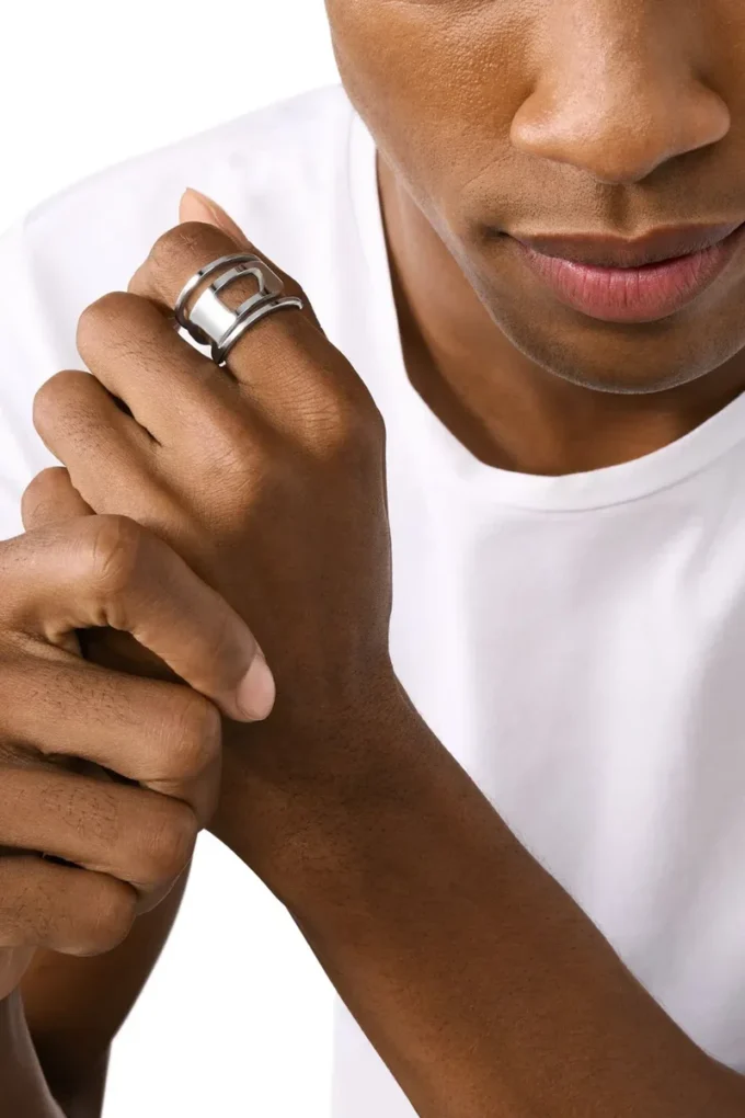 dx1548040 jewel Stainless Steel Band Ring