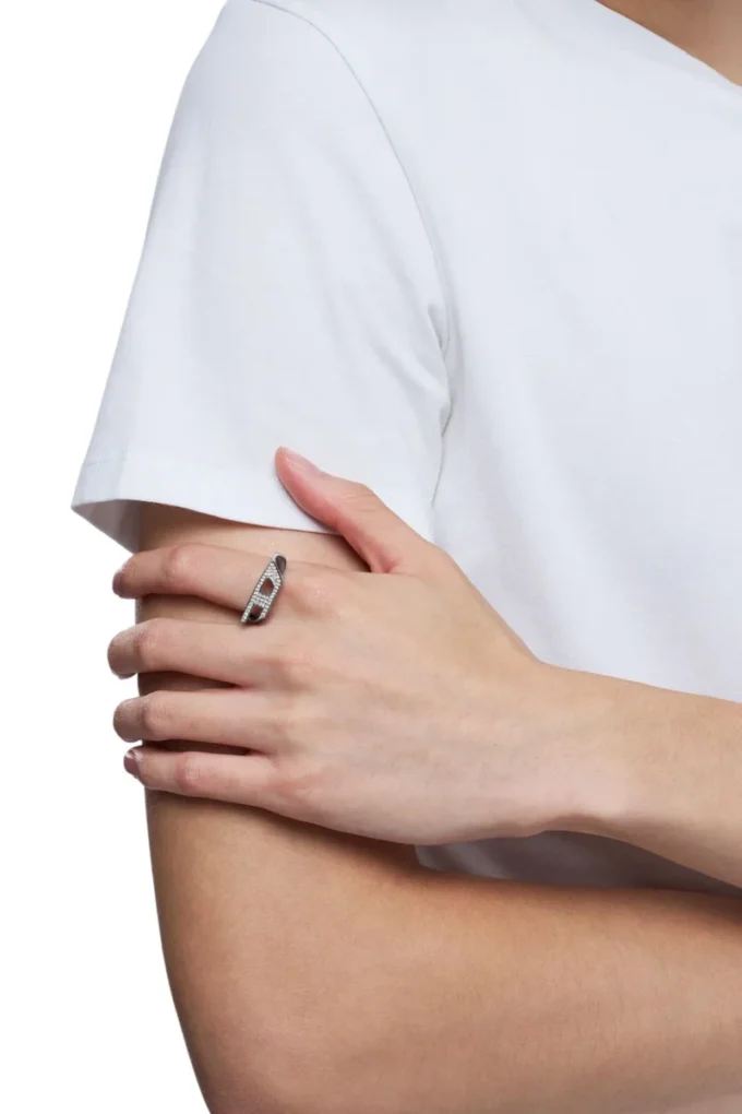 dx1629040 jewellery Stainless steel glitz signet ring dx1629040 jewellery Stainless steel glitz signet ring