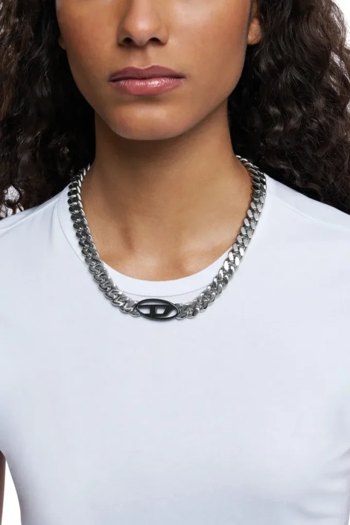 dx1635931 jewellery Two-tone stainless steel chain necklace dx1635931 jewellery Two-tone stainless steel chain necklace