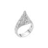 dx1659040 jewellery Silver-tone brass band ring