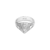 dx1659040 jewellery Silver-tone brass band ring