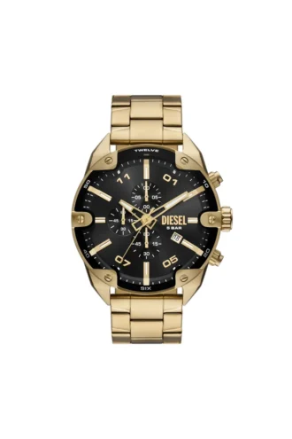 dz4678 Diesel Spiked Chronograph Gold-Tone Stainless Steel Watch
