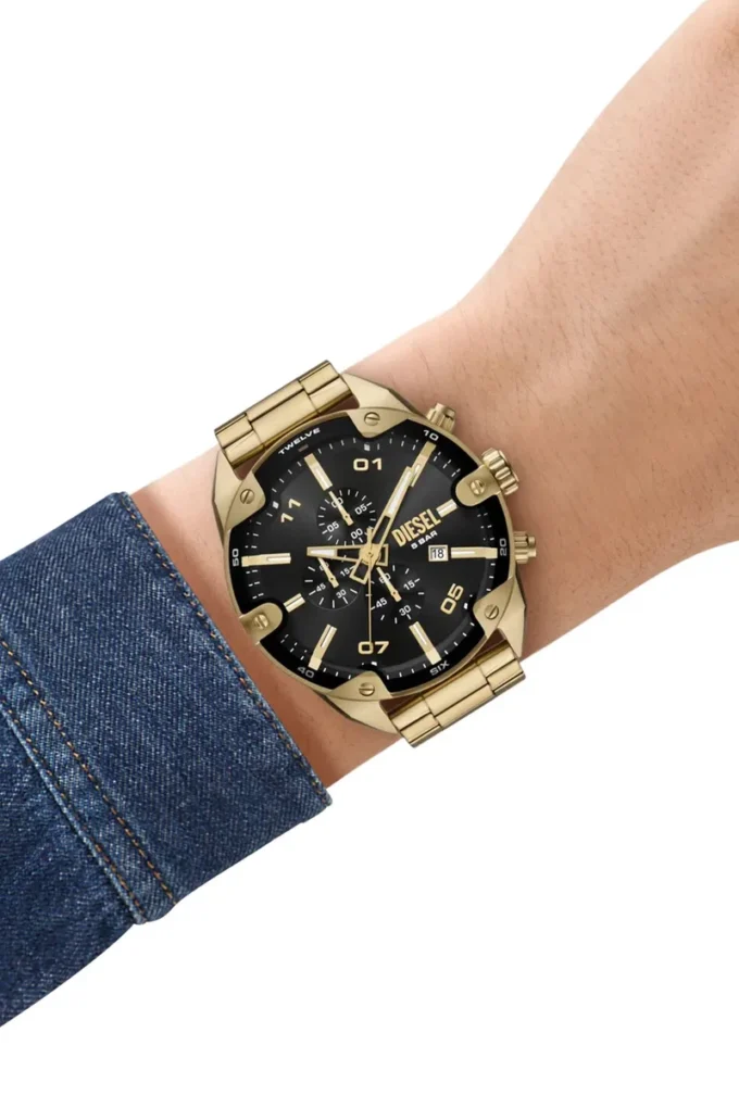 dz4678 Diesel Spiked Chronograph Gold-Tone Stainless Steel Watch dz4678 Diesel Spiked Chronograph Gold-Tone Stainless Steel Watch