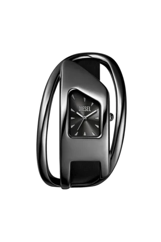 dz5629 watch Wrap-D black leather watch