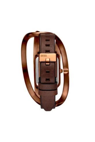 dz5630 watch Wrap-D brown leather watch