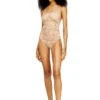 ezzy-utlt Nylon bodysuit with lace design