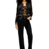 ezzy-utlt Nylon bodysuit with lace design
