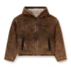 f-ella Acid-wash zip-up hoodie with teddy lining f-ella Acid-wash zip-up hoodie with teddy lining