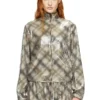 f-erequins Sequined sweater with plaid design