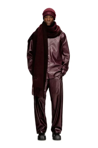 fr-p-arten Pants with logo in burgundy
