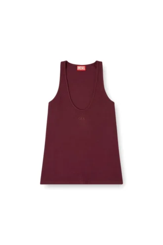 fr-t-ipsya Burgundy tank top with Oval D detail