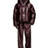 fr-w-myley Hooded puffer jacket in burgundy fr-w-myley Hooded puffer jacket in burgundy