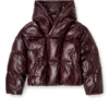 fr-w-myley Hooded puffer jacket in burgundy fr-w-myley Hooded puffer jacket in burgundy