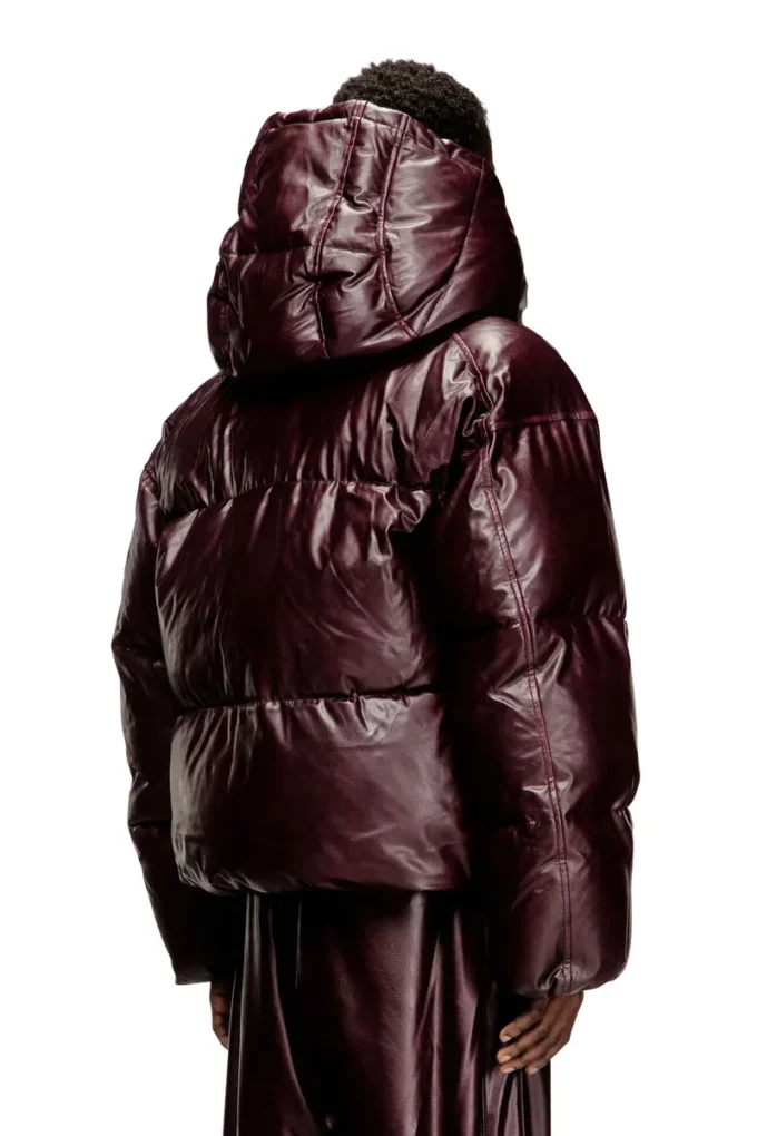 fr-w-myley Hooded puffer jacket in burgundy fr-w-myley Hooded puffer jacket in burgundy