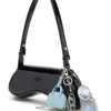 holy-c Metal Oval D keyring with crystals