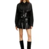 g-anbu Tailoring shirt-jacket with coated pleats g-anbu Tailoring shirt-jacket with coated pleats