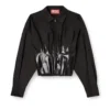 g-anbu Tailoring shirt-jacket with coated pleats g-anbu Tailoring shirt-jacket with coated pleats