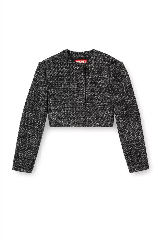 g-crop-g Cropped jacket in bouclé fabric g-crop-g Cropped jacket in bouclé fabric