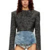 g-crop-g Cropped jacket in bouclé fabric g-crop-g Cropped jacket in bouclé fabric