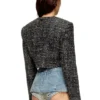 g-crop-g Cropped jacket in bouclé fabric g-crop-g Cropped jacket in bouclé fabric