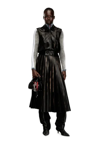 g-inko Bomber vest with distressed effect