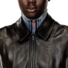 g-inko Bomber vest with distressed effect