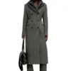g-olden-long Long hourglass coat with knitted cowl hood g-olden-long Long hourglass coat with knitted cowl hood