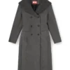 g-olden-long Long hourglass coat with knitted cowl hood g-olden-long Long hourglass coat with knitted cowl hood