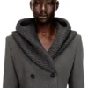 g-olden-long Long hourglass coat with knitted cowl hood g-olden-long Long hourglass coat with knitted cowl hood