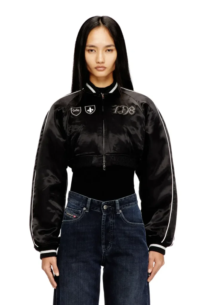 g-ospel-cp Cropped satin souvenir jacket g-ospel-cp Cropped satin souvenir jacket