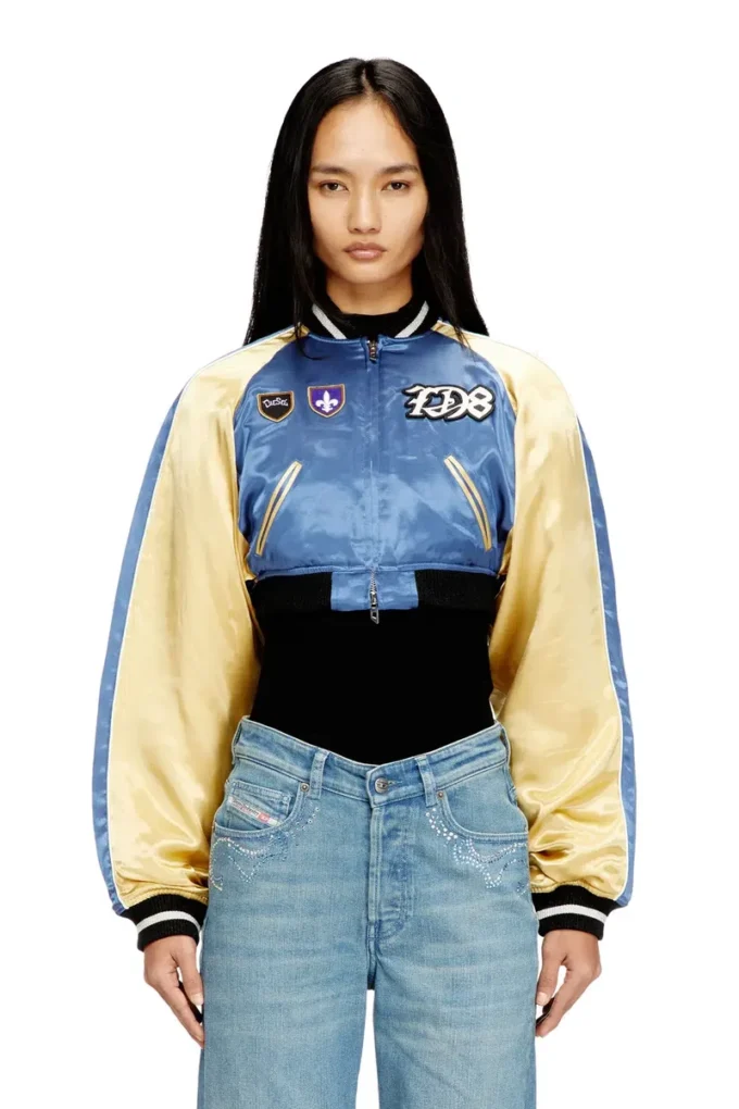 g-ospel-cp Cropped satin souvenir jacket g-ospel-cp Cropped satin souvenir jacket