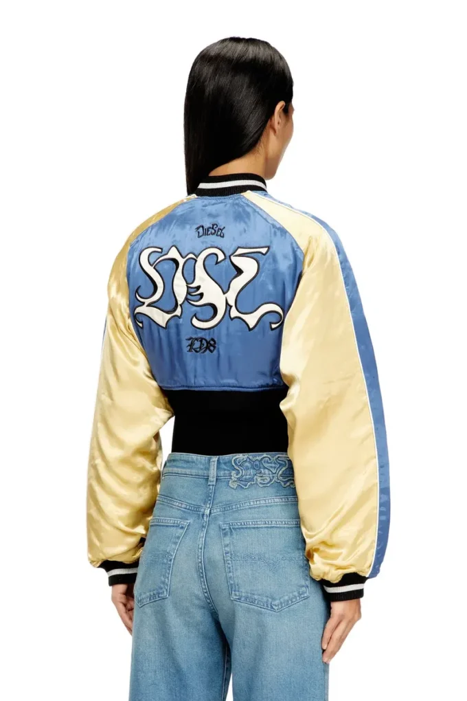 g-ospel-cp Cropped satin souvenir jacket g-ospel-cp Cropped satin souvenir jacket