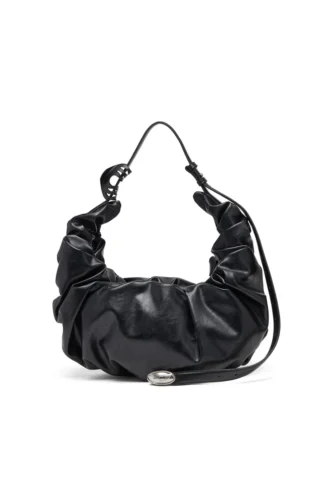 grab-d hobo l Grab-D L-Large scrunched hobo bag in shiny PU