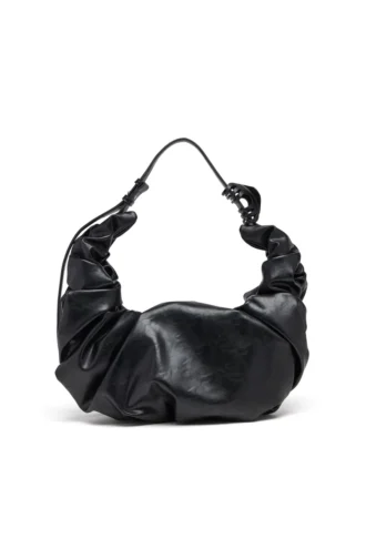 grab-d hobo l Grab-D L-Large scrunched hobo bag in shiny PU