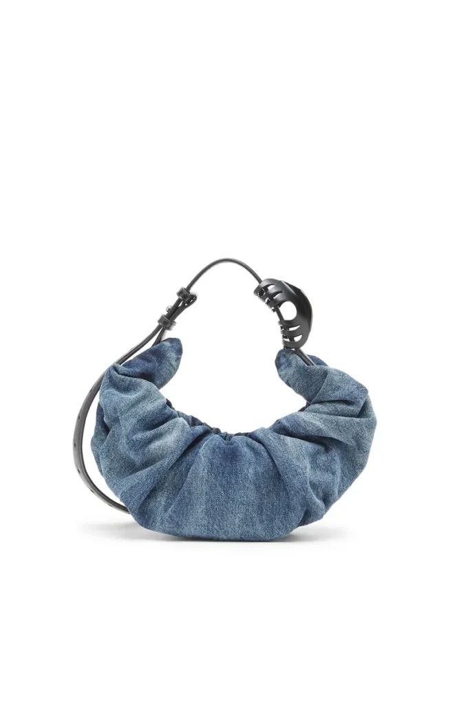 grab-d hobo s Grab-D-Small scrunched hobo bag in treated denim grab-d hobo s Grab-D-Small scrunched hobo bag in treated denim
