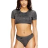 irma-gft Cropped T-shirt with metallic effect irma-gft Cropped T-shirt with metallic effect