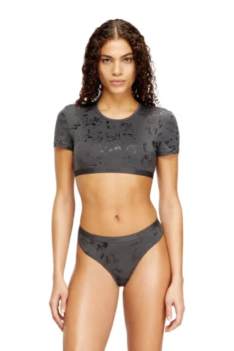 irma-gft Cropped T-shirt with metallic effect irma-gft Cropped T-shirt with metallic effect