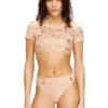 irma-gft Cropped T-shirt with metallic effect irma-gft Cropped T-shirt with metallic effect