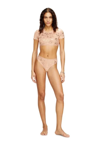 irma-gft Cropped T-shirt with metallic effect irma-gft Cropped T-shirt with metallic effect