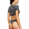 irma-gft Cropped T-shirt with metallic effect irma-gft Cropped T-shirt with metallic effect