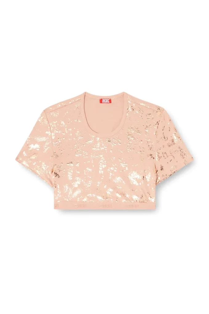 irma-gft Cropped T-shirt with metallic effect irma-gft Cropped T-shirt with metallic effect