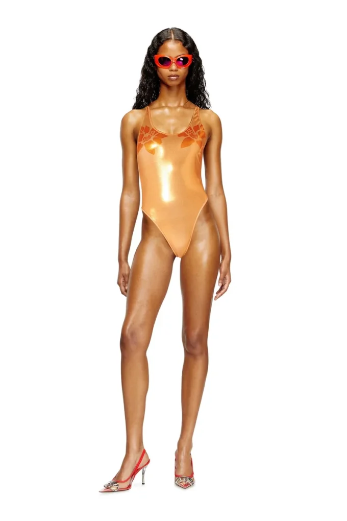 ivo_nny_swimsuit Metallic swimsuit with lotus print ivo_nny_swimsuit Metallic swimsuit with lotus print