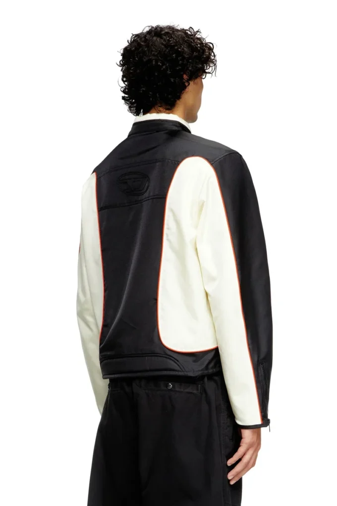 j-blink-a Colour-block biker jacket with piping j-blink-a Colour-block biker jacket with piping