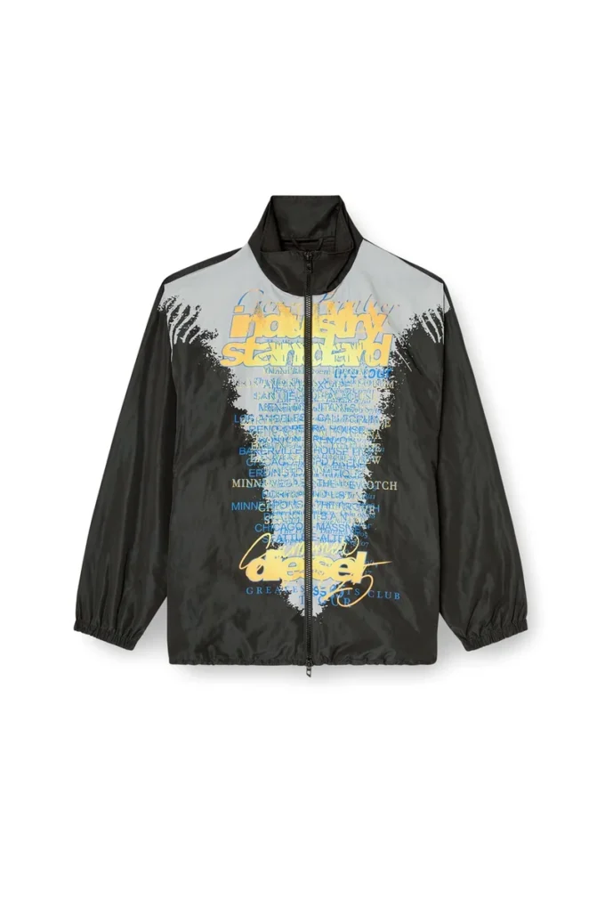 j-erik Tech-jersey jacket with lyrics print