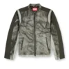 j-evert Biker jacket in printed canvas