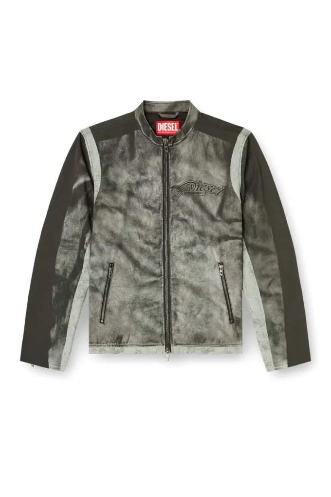 j-evert Biker jacket in printed canvas