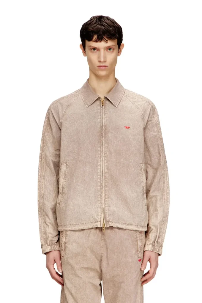j-fenic-ag Taslan jacket with striped sleeves j-fenic-ag Taslan jacket with striped sleeves