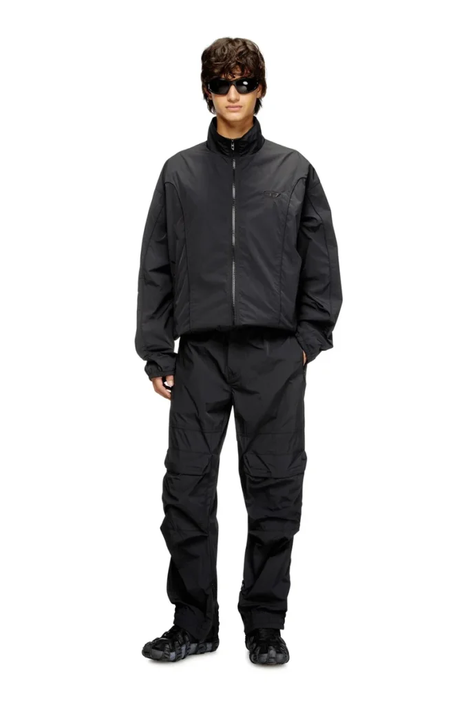 j-five-wrd-akad Crinkled-nylon jacket with piping j-five-wrd-akad Crinkled-nylon jacket with piping