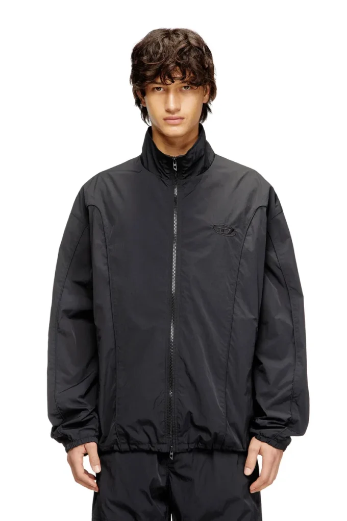 j-five-wrd-akad Crinkled-nylon jacket with piping j-five-wrd-akad Crinkled-nylon jacket with piping
